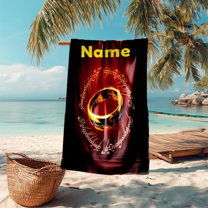 Personalized Customized Proof Beach Towel with The Fellowship of the Ring Pattern - Soft, Absorbent,quick-drying,perfect Swimming,camping&bathing