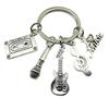 Music Keychain: Musical Notes, Microphone, Guitar & Love Band Souvenir