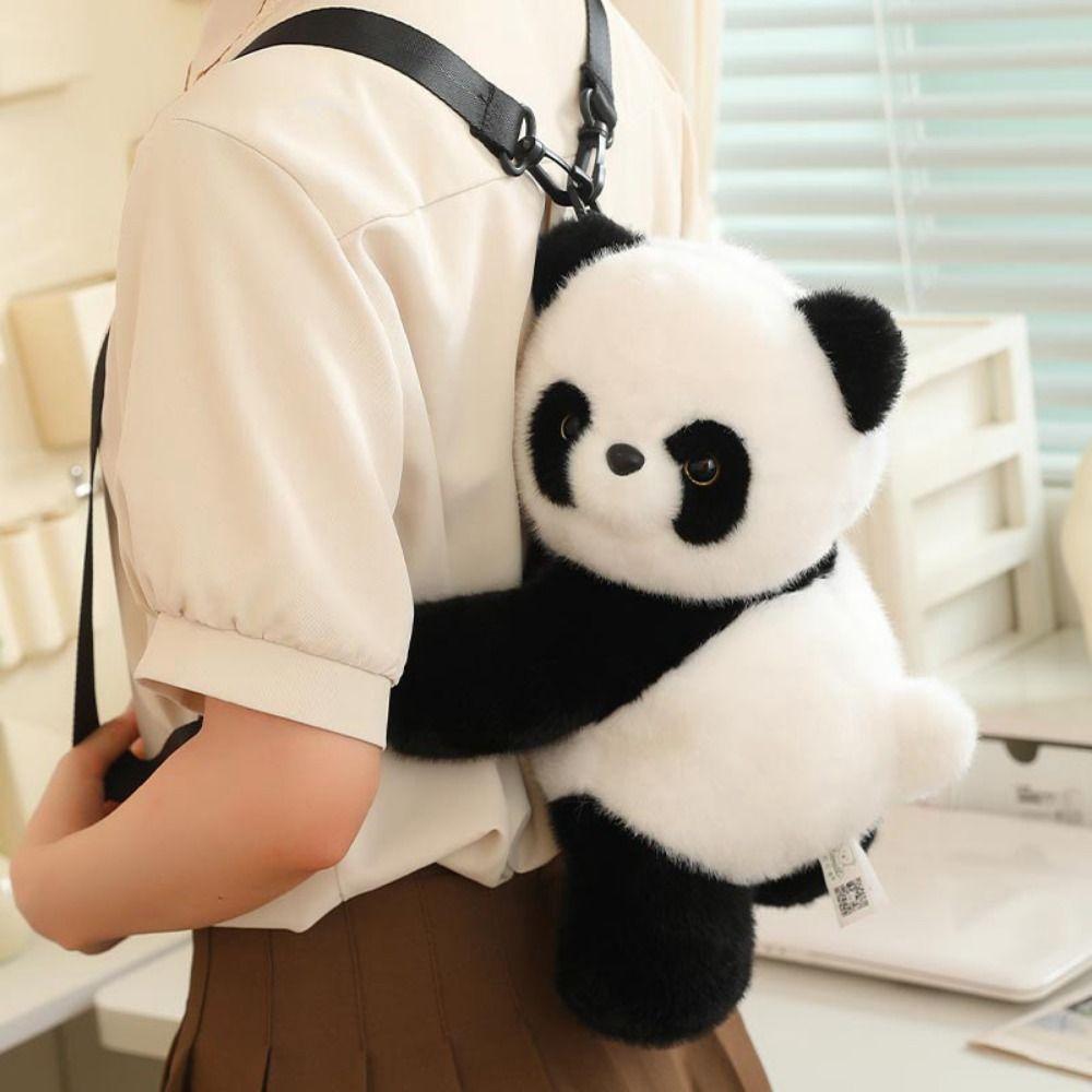 

Dog Animals Raccoon Bag Pig Capybara Crossbody Bag Cute Plush Panda Backpack Zoo Gift Style 6
