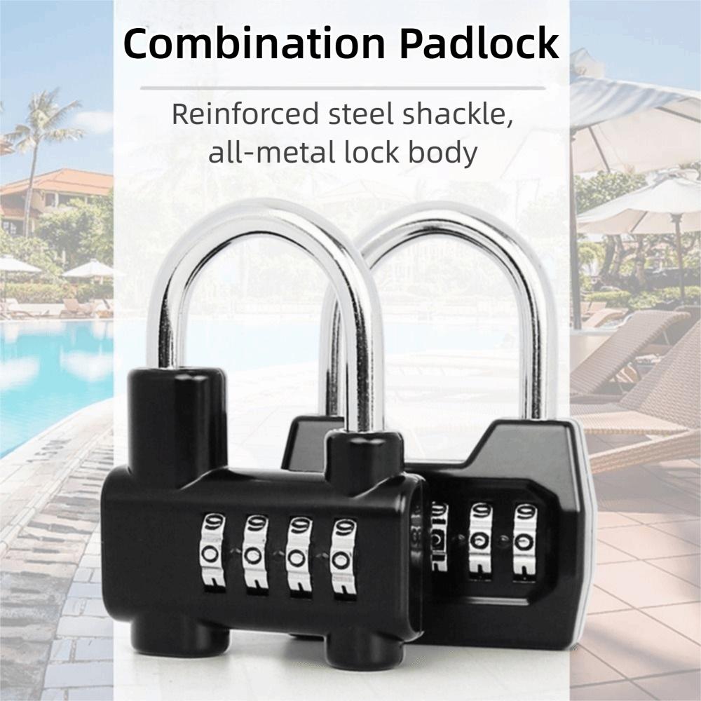 Weatherproof Protection Combination Padlock 4 Dial Digit Digit Combination Lock  Fences Cabinet