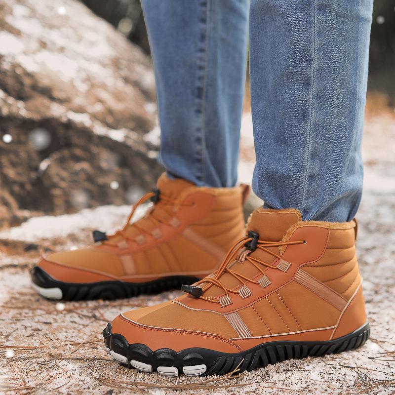 Winter Waterproof High-Top Snow Boots - Unisex Fleece-Lined Cold-Proof Sports Shoes