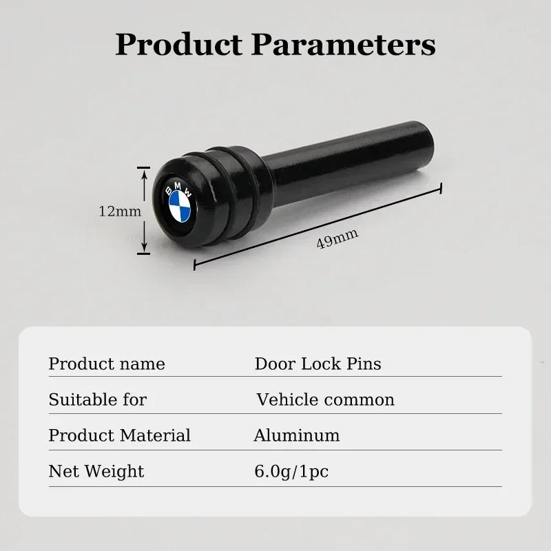 LMFLF1 Car Sticker 4Pcs Car Door Lock Knob Alloy Security Insurance Pull Pins For BMW ZN E46 E39 E90 E60 E36 F30 F10 E34 E30 F20 E92 M3