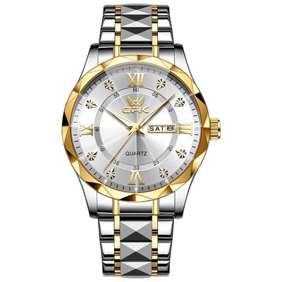 Quartz Business Watch with Day and Date Round 42mm Stainless Made In Japan Diamond Water Resistant and Men's Calendar, Display, Face, Diameter, Steel,