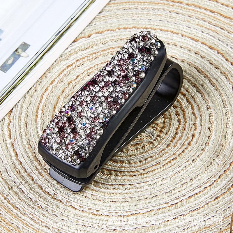 Strass Auto Sonnenblende Brillen- & Kartenhalter Clip