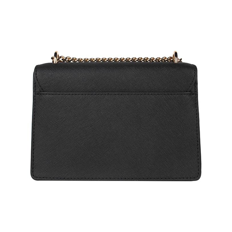 Tory Burch Minimalist Flap Closure Leather Shoulder Crossbody Bag Women Bags Black 63982-001