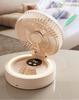 Foldable USB Fan with Mirror: Compact Multi-Functional Fan for Home, Office, or Dorm.