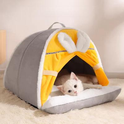 Casa de gato quente de inverno, supermacia, aconchegante, caverna para dormir, espessa, fofa, gatinho, filhote, tendas, à prova de vento, cama para gato, ninho, suprimentos para animais de estimação