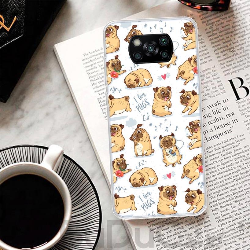 Bulldog Pug Dog Cover For Xiaomi Poco X6 X7 X5 Pro X4 Gt X3 Nfc F6 Phone Case F5 F4 F3 F2 F1 M5S M4 M3 Print Shell Housing X3 X4