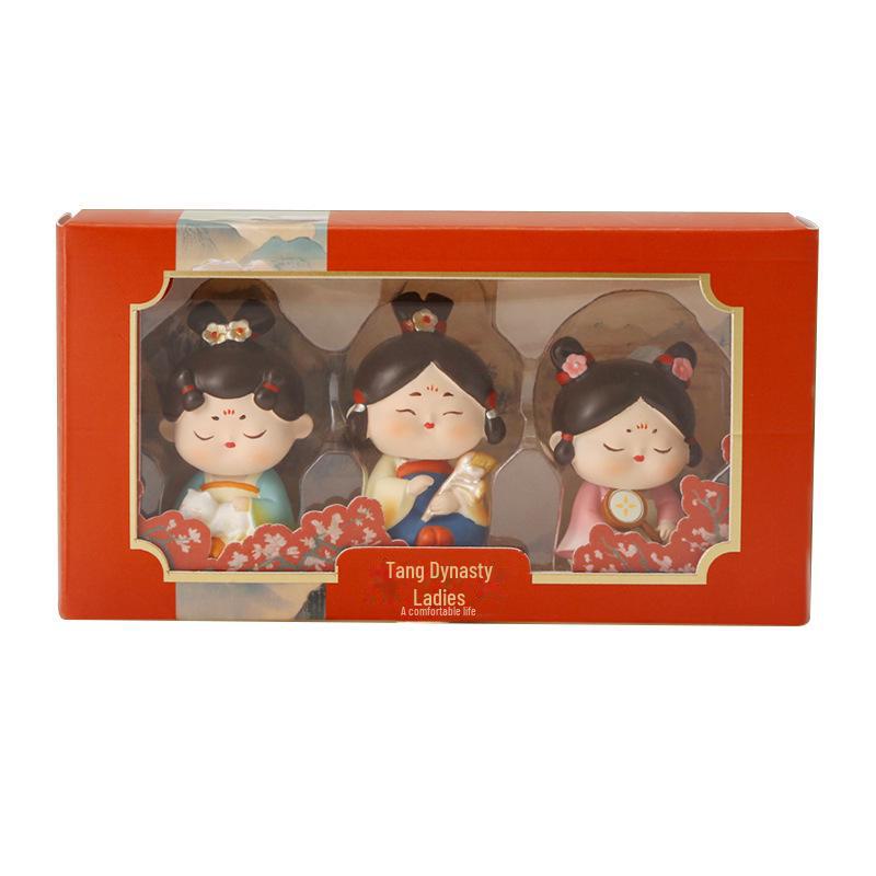 Kreativer Handyhalter im Stil der Tang-Dynastie mit Glücksbringer: Exquisites Harzornament