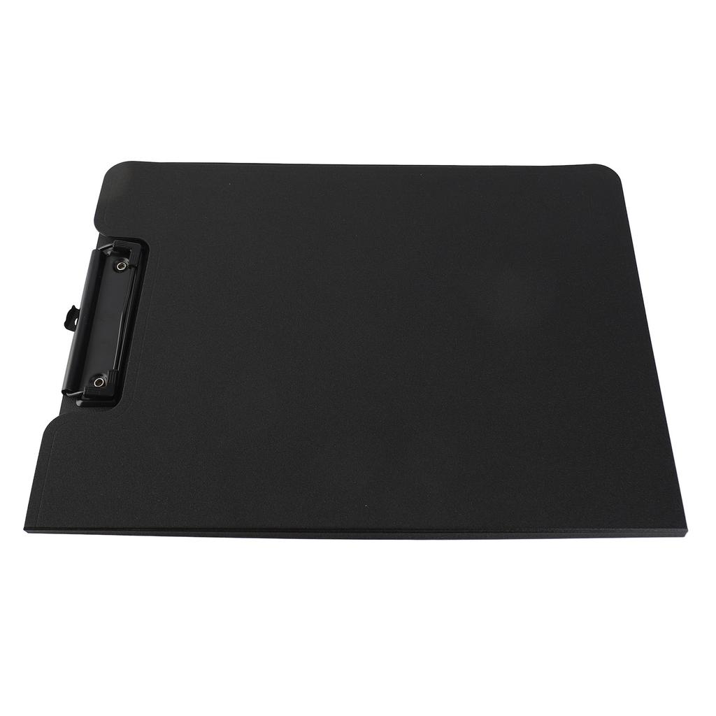 A4 Clipboard Folder Hold 100 Sheets Simple Straight Grain Office Clipboard Folder Paper Folders for School Office Black