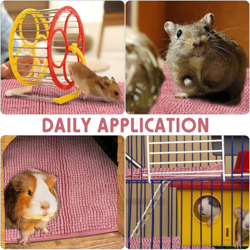 4Pcs Guinea Pig Cage Liner for Guinea Pig Cage Bedding Reusable Rabbit Mat Pad Washable Training Pad Animal Sleeping Bedding Mat