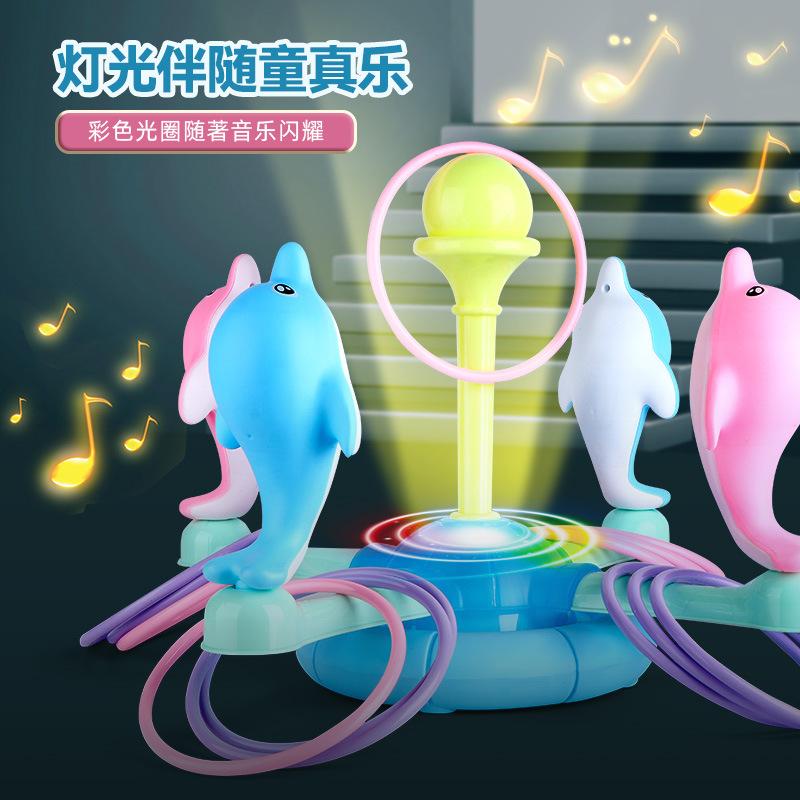 Joc cu aruncarea inelelor cu delfin electric, Joc cu inele, Grădiniță, Bebeluș, Educație timpurie, Interacțiune părinte-copil, Inel