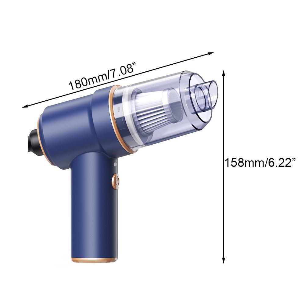 80000Pa Car Vacuum Cleaner Wireless Charging Compressed 2 In 1 Air Blower Air Duster Handheld High-power Duster For Home Office