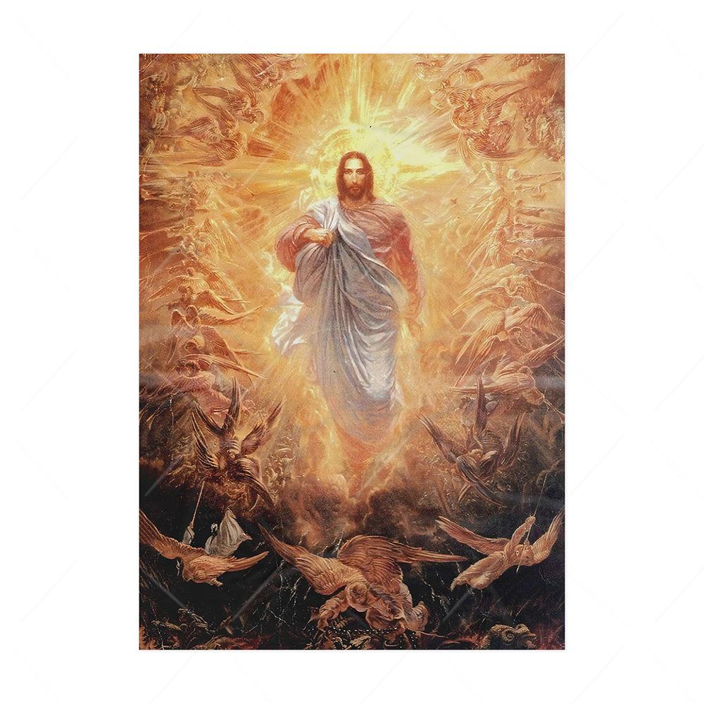 

Винтажное Святое Сердце Иисуса, художественные принты, плакат, абстрактная религия, холст, живопись, ретро настенная картина, украшение для дома, Куадрос 40x60cm No Framed