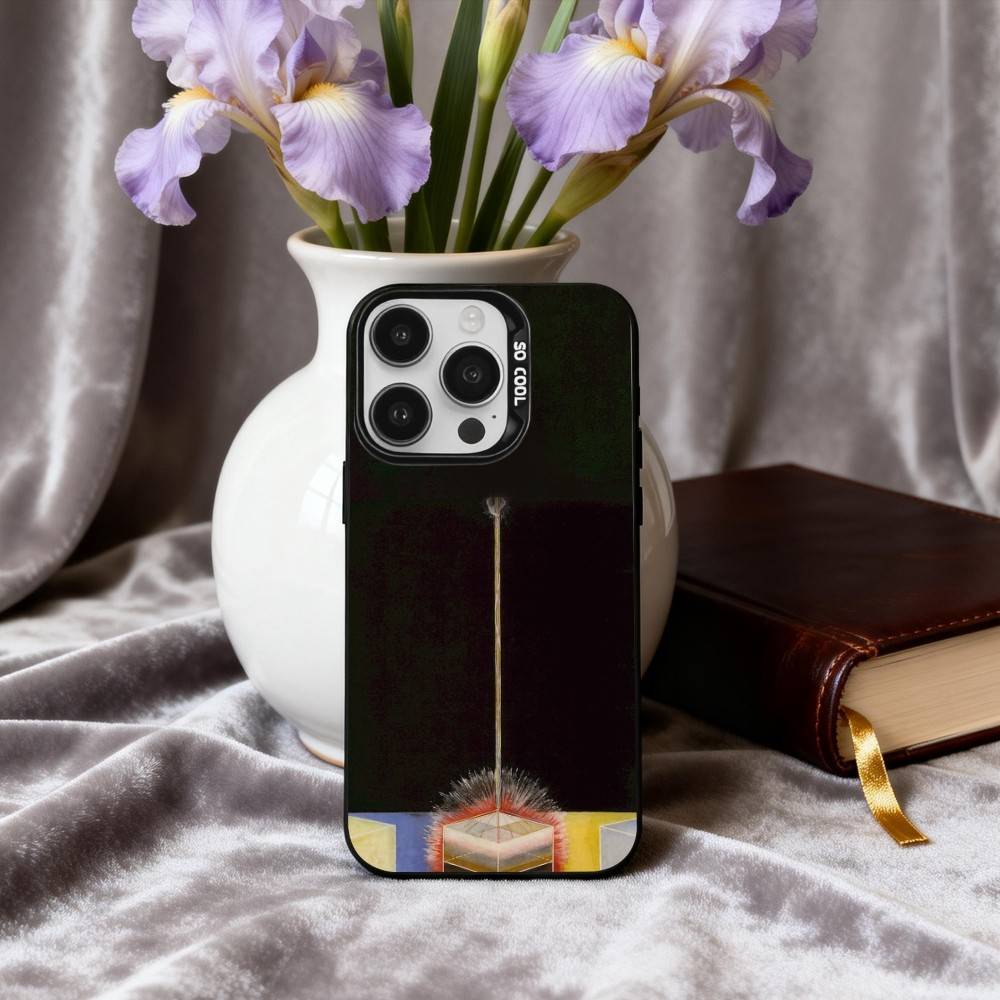 P-Painting H-Hilma A-AF K-Klint Phone Case For iPhone17,16,15,14,13,12,11 Plus,Pro Max Black Candy silver phone case