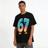 Cute Dessert Style Number 67 Print Casual Unisex Top Pure Cotton T-shirt