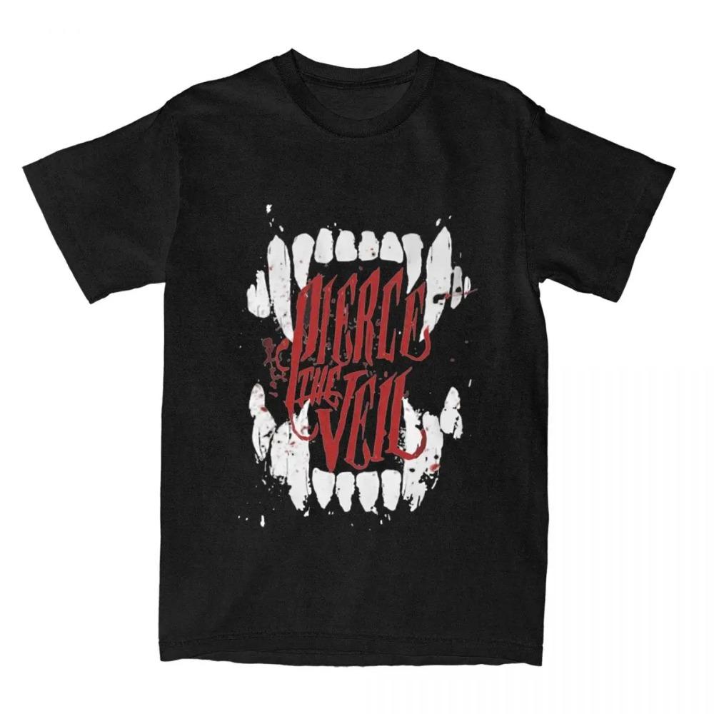 Trička kapely Pierce The Veil Streetwear Všestranné Grafické s krátkým rukávem Pánské Dámské Stylové Harajuku Vintage Unisex Topy