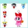 Adorable Flying Little Powerpuff Girls Plush Doll With Cute Raincoat Design 13cm