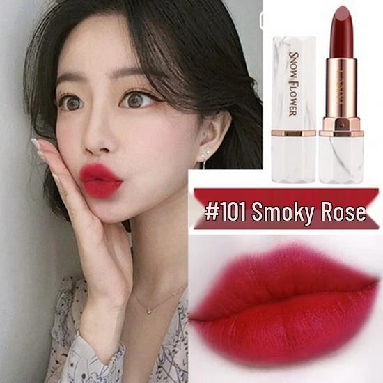 LANYI Dusky Rose & Auntie Red Matte Long-lasting Lipstick - Moisturizing, Waterproof, Cherry Red Aura Whitening.