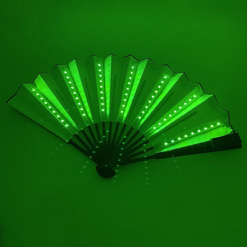 Leuchtender Faltfächer für Nachtclubs, TikTok-Influencer und Bühnenauftritte – Perfekt für Männer und Frauen