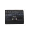 2025 Women's Crocodile Pattern Wallet: Multi-Card Foldable Coin Purse with Snap Button