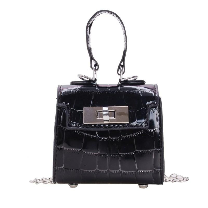 Solid Children Color Casual Bag With Laser Stone Texture Design Travel Daily