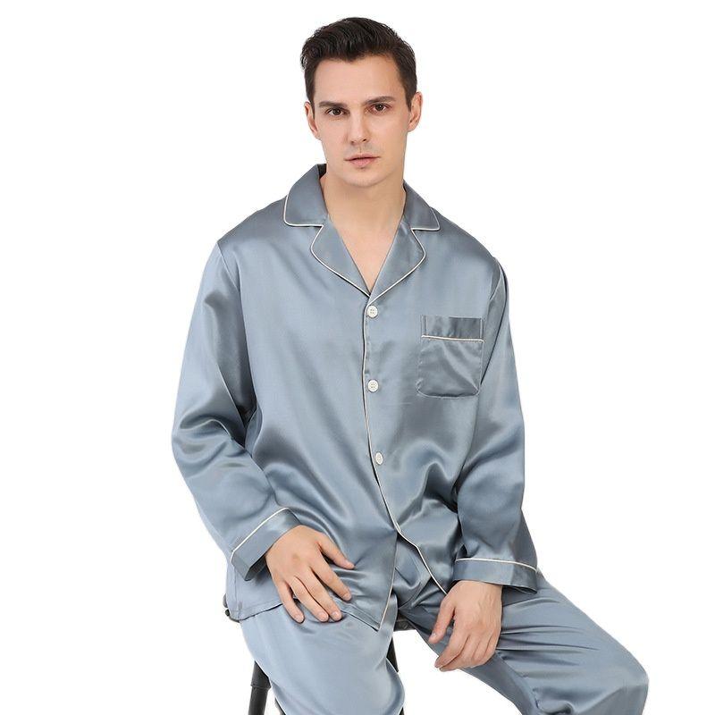 

Комплекты Мужская домашняя одежда Мужская повседневная одежда для отдыха с длинным рукавом Брюки 2 шт. Костюм для сна 3XL