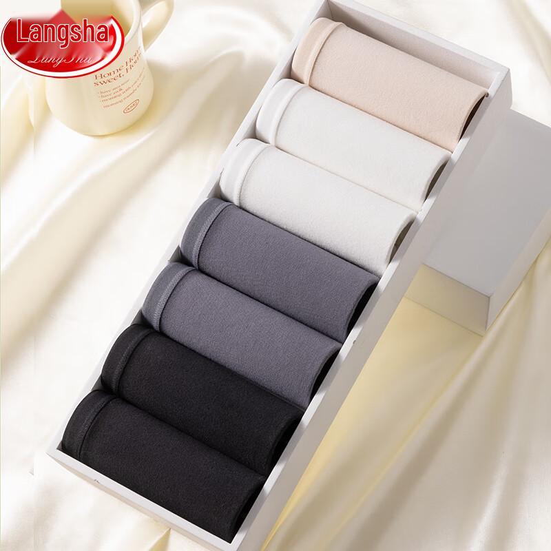 

Langsaha Women s Pure Cotton Mid-Waist Anti-Bacterial Breathable Briefs (7-Pack) XL