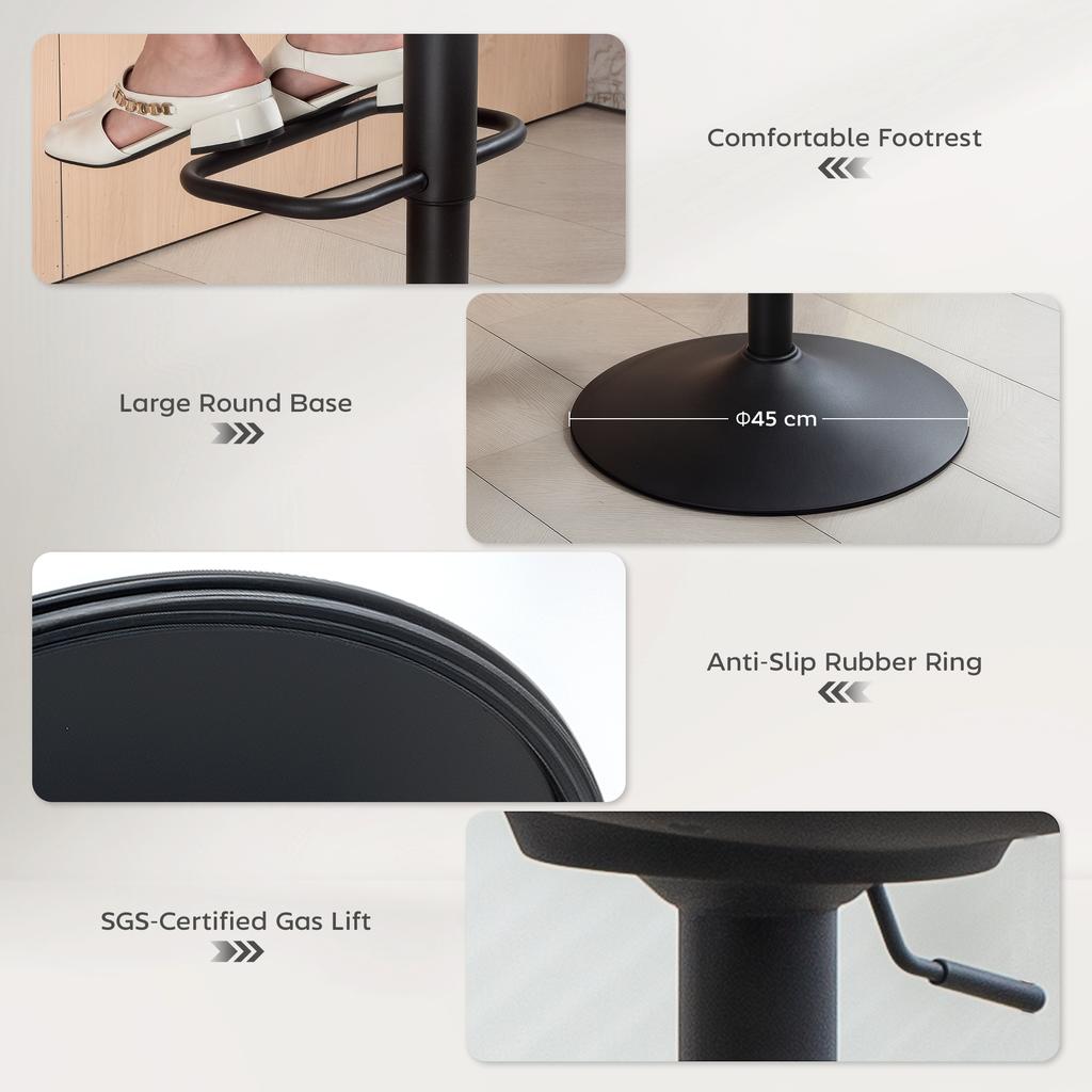 Set of Two Relaxed Tub Bar Stools - Grey