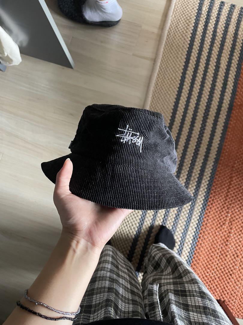 

[Б/У] Вельветовая панама Stussy черного цвета