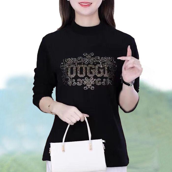 

Warm semi-turtleneck German velvet bottoming shirt for women s autumn and winter 2025 new thin long-sleeved T-shirt top for women 4XL