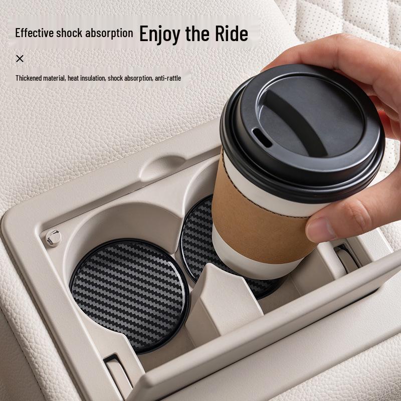 Haval Carbon Fiber Texture Heat Insulation Coaster for Various Models