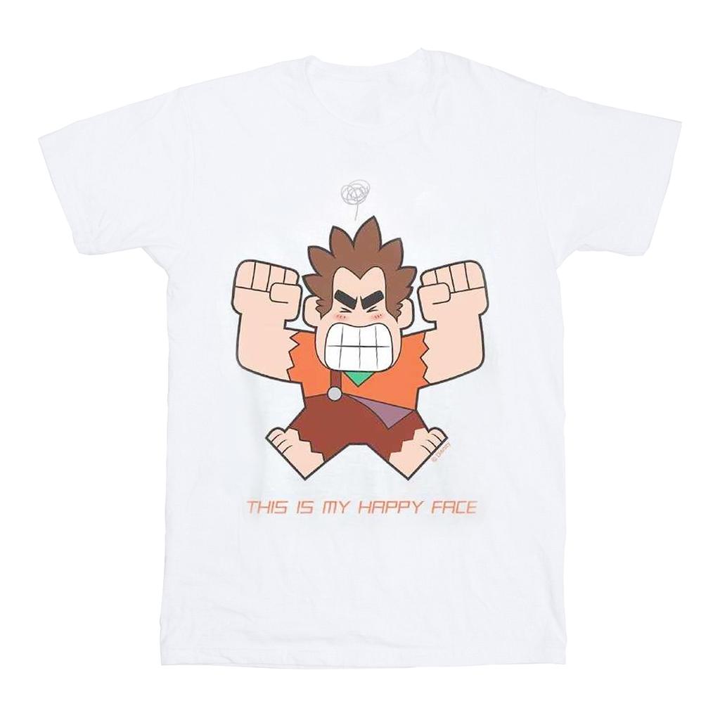 Disney Girls Wreck It Ralph Happy Face Cotton T-Shirt