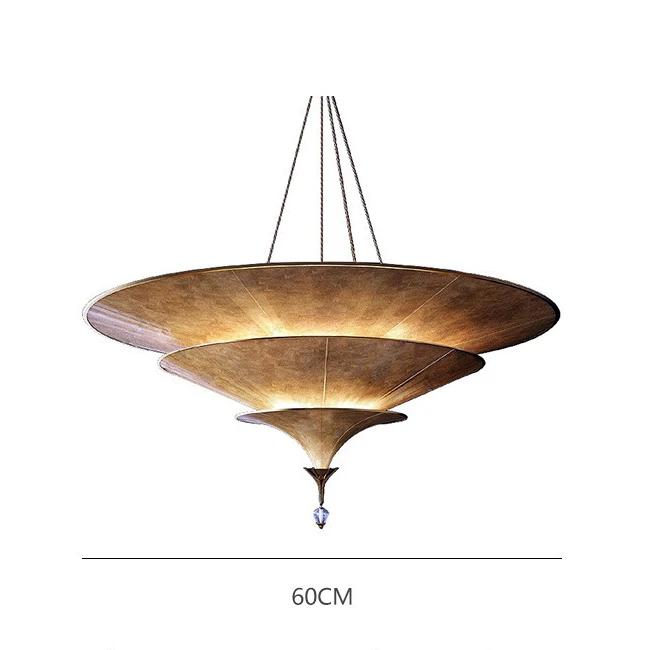 Southeast Asian Thai Umbrella Pendant Light Wabi Sabi Style For Restaurant Hotel Exhibition Hall Decorative Lighting White Light