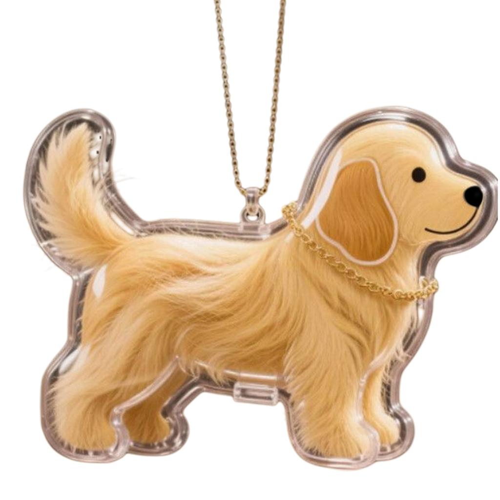 Clear Pet Hair Memorial Keepsakes Pendant Charm Portable Dog Shape Furs Collector Keychain For Key Or Bag Attachments