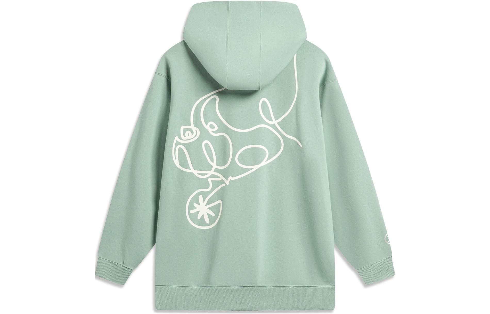 Толстовка Li Ning Унисекс Нефритово-дымчато-зеленая AWDTC61-2 L