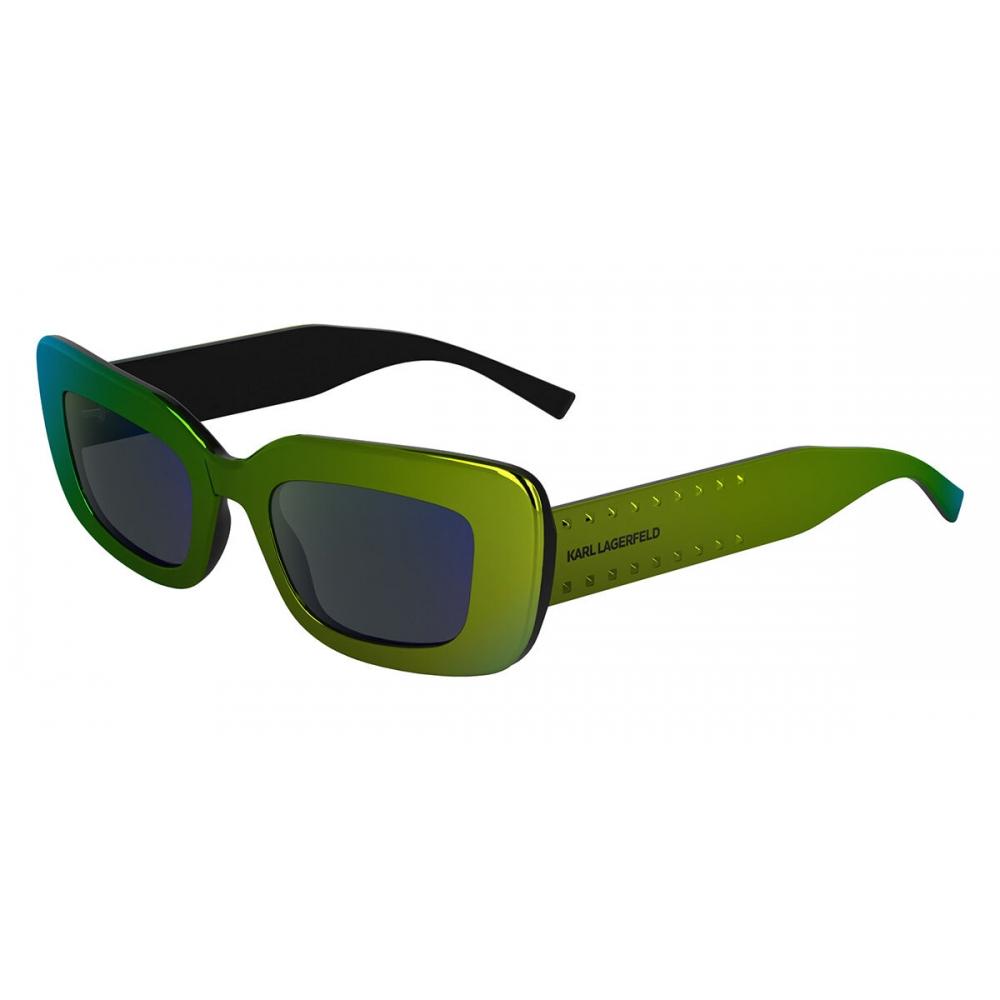 Karl Lagerfeld Damen Sonnenbrille N 300 Kl6164s Metallic Mirror Green on Black/50-20-142