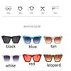 Damskie nowe okulary przeciwsłoneczne kocie oczy unisex Retro kwadratowa ramka ponadgabarytowe okulary okulary UV400 odcienie okulary podróżna ochrona oczu