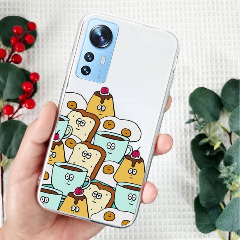 

Нарисованный от руки мультяшный чехол для телефона для Xiaomi 12 10 11 Redmi 10X 9T Note 10S 9 8 Pro Прозрачная крышка Redmi 8