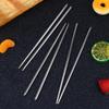 Stainless Steel Chopsticks Reusable Household Round Metal Chop Sticks Japanese Sushi Food Stick Kitchen Tableware Cutlery