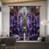 2pcs Rod Pocket Dragon Print Curtains - Semi-Sheer Polyester Pongee Fantasy Library Decor for Bedroom, Living Room - Machine Was