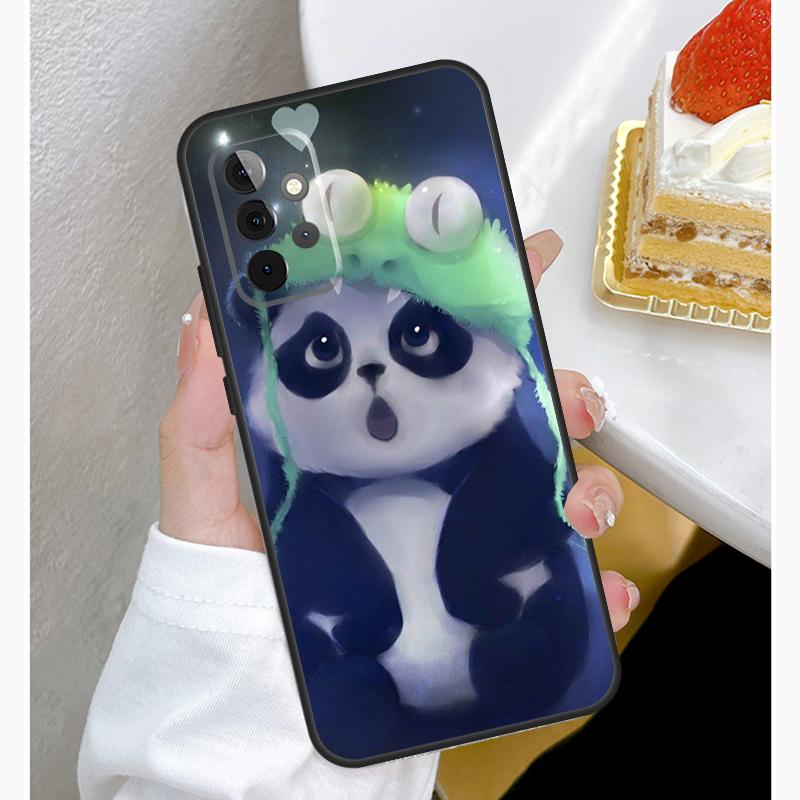 Roztomilé Kreslené Pouzdro Panda Pro Samsung Galaxy A54 A34 A14 A15 A35 A55 A52 A32 A12 A51 A71 A33 A23 A13 A53 Coque