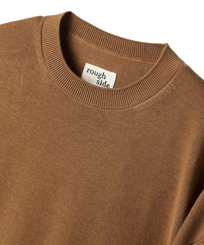 Leopeusaideu Whole Garment Crew Knit Ginger