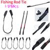 1-5Pcs Fishing Rod Tie Elastic Tip Cover Straps Reusable Outdoor Sport Fastener Bandage Sleeve Pole Truss Cane Protector Case