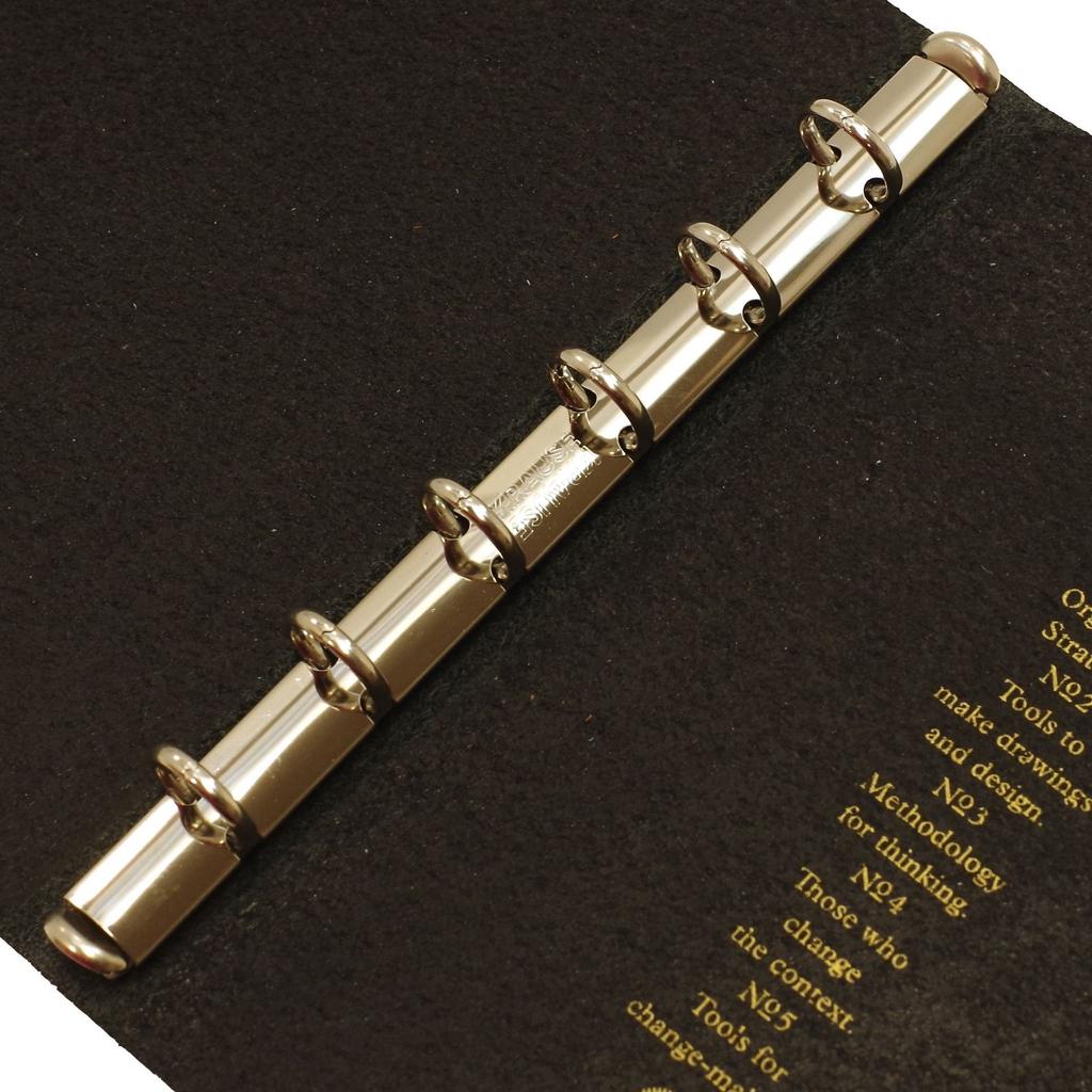 PLT Shrink Ring Leather Mini Black 6-Hole