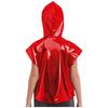 Boys Girls Metallic Hooded Vest Sleeveless Zipper Shiny Hoodie Jazz Dance Stage Performance Vest