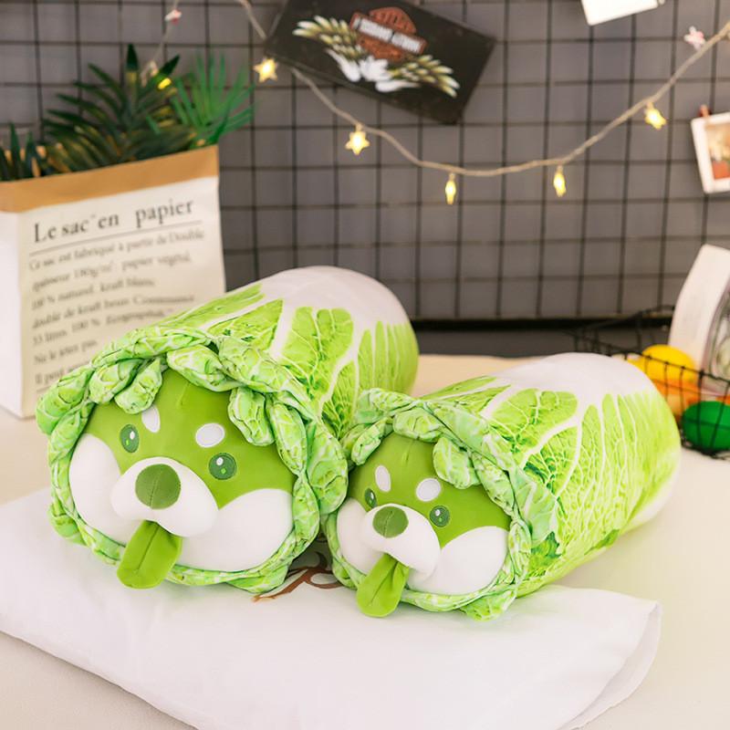 Vegetable Dog Cabbage Plush Cushion Toys Cartoon Stuffed Doll Cute Kids Gift
