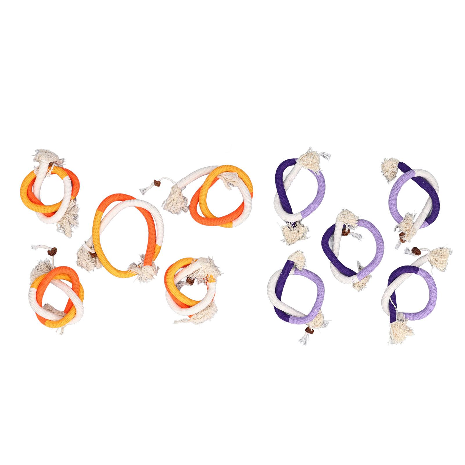 

5 шт. игрушка-веревка для кошек, улучшенное здоровье, интерактивная, надежная, кошачья мята, чистка зубов, жевательная веревка для котят Small Purple 50cm / 19.7in