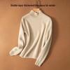 Mengyi Women's Thickened Half-High Neck Cashmere Pullover Sweater - Warm Autumn/Winter Base Layer