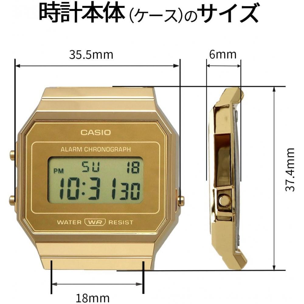 [CaSio] CaSio Digital Watch Vintage SerieS A700wevg 9a Men S woMen S Gold overSeaS Model [parallel Imported Product] Gold A700wevg 9a